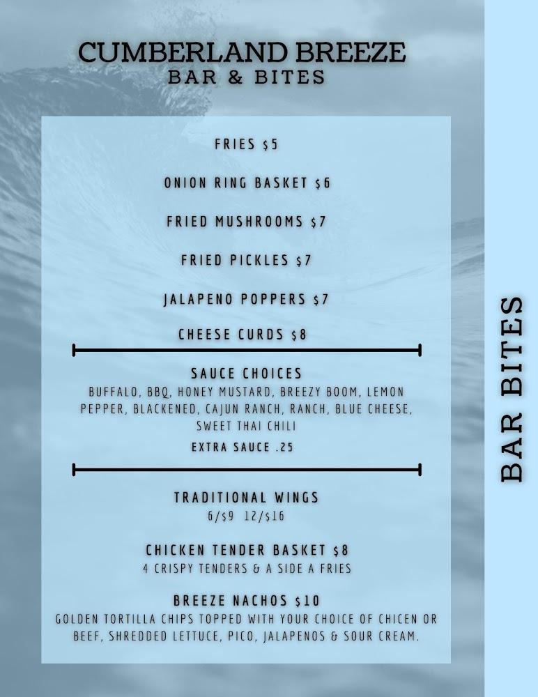 Cumberland Breeze Menu image 3
